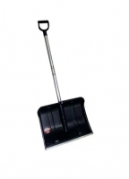 Лопата снегоуборочная 500х375 пластик с алюм черенком Снеговик