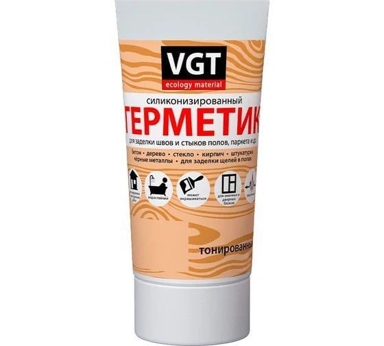 Герметик акриловый силиконизированный 160гр с носиком сосна ВГТ