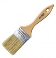 Кисть плоская 75х14мм пластиковая ручка смешанный ворс Суббота Decor(12)