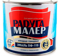 Эмаль ПФ-115 красная 0,4кг Радуга