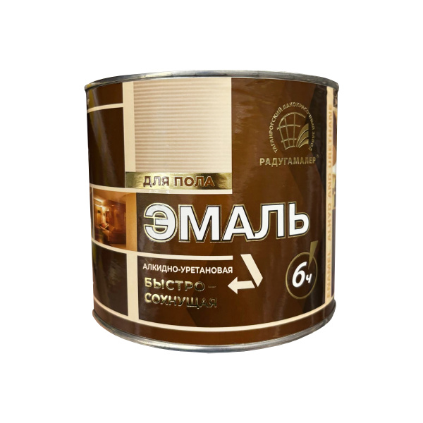 Эмаль для пола АУ 1,9л желто-коричневая б/с Радуга