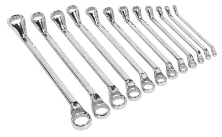 Ключ накидной 10х12мм изогнутый Успех-----