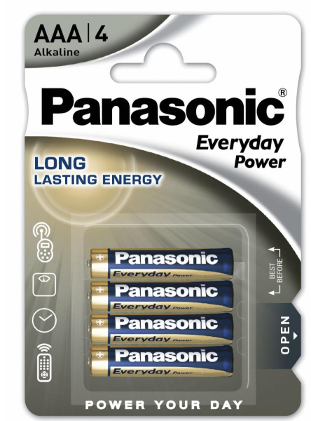 Батарейка ААА LR03 щелочная Everyday Power  Panasonic