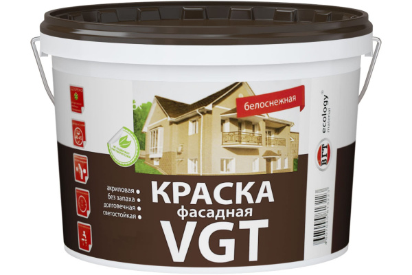 Краска ВГТ ВД-АК-1180  3,0кг фасадная  белоснежная