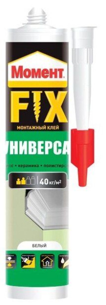Клей жидкие гвозди акриловые 380г белый д/влажных зон Fix Момент Монтаж Henkel