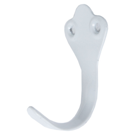 Крючок металл 1 рожковый №2 белый Металлист