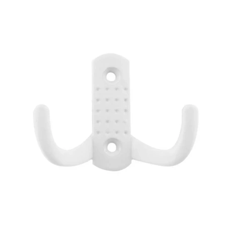 Крючок металл 2 рожковый №10 белый Металлист