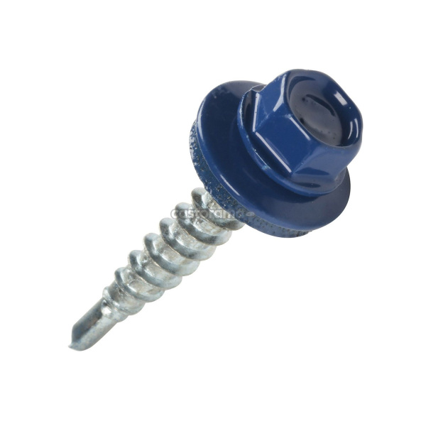 Саморез кровельный RAL5005 4,8х35 дерево  50шт синий Daxmer---