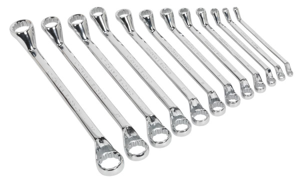 Ключ накидной 10х12мм изогнутый Успех-----