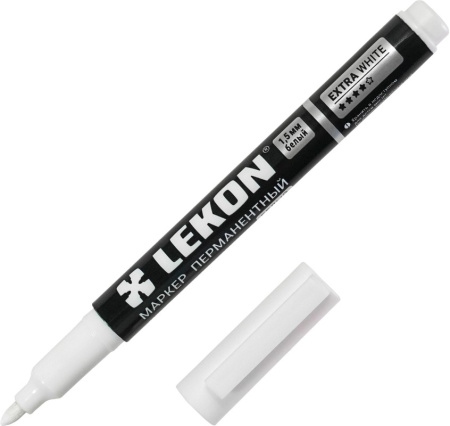 Маркер 1.5мм белый Extra White Lekon(12)